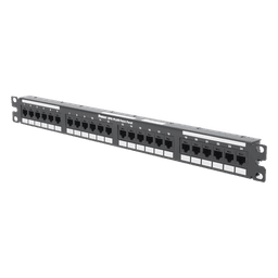 Panel de Parcheo de Impacto / Categoría 6 / 24 Puertos / 1UR / 1-250 MHz / PoE++ 100W