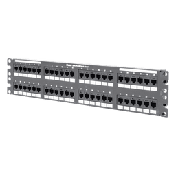 Panel de Parcheo de Impacto (110), Plano, Categoría 6, de 48 Puertos, 2UR