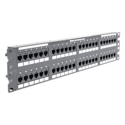 Panel de Parcheo de Impacto (110), Plano, Categoría 6, de 48 Puertos, 2UR