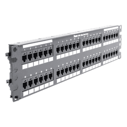 Panel de Parcheo de Impacto (110), Plano, Categoría 6A, de 48 Puertos, 2UR
