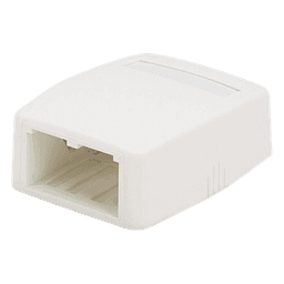 Caja de Montaje en Superficie, Para 2 Módulos Mini-Com, Color Blanco