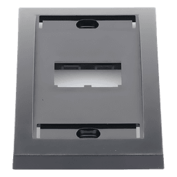 Placa de Pared Vertical / 2 Puertos Mini-Com / Con Espacio para Etiquetas / 2.75 x 4.5 pulgadas / Negro