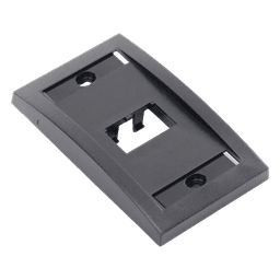 Placa de Pared Vertical / 2 Puertos Mini-Com / Con Espacio para Etiquetas / 2.75 x 4.5 pulgadas / Negro