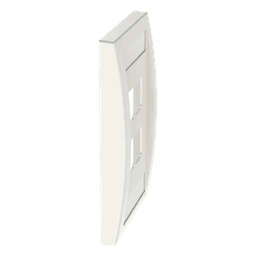Placa de Pared Vertical / 4 Puertos Mini-Com / 69.8 x 114.3 mm / 2.75 x 4.5 pulg / Blanco Mate