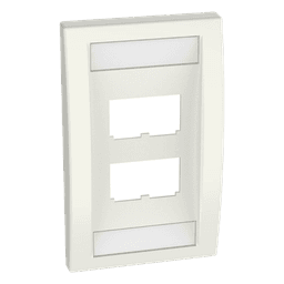 Placa de Pared Vertical / 4 Puertos Mini-Com / 69.8 x 114.3 mm / 2.75 x 4.5 pulg / Blanco Mate