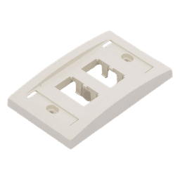 Placa de Pared Vertical / 4 Puertos Mini-Com / 69.8 x 114.3 mm / 2.75 x 4.5 pulg / Blanco Mate