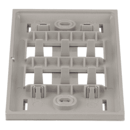 Placa de Pared Vertical / Acero Inoxidable Grado 304 / 4 Puertos Mini-Com / 69.8 x 114.3 mm / 2.75 x 4.5 pulg.
