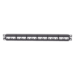Panel de Parcheo Modular / Plano / Sin Blindaje / 24 Puertos / 1UR / 19" / CRS