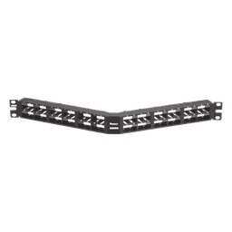 Panel de Parcheo Modular / 48 Puertos / 1UR / 19in / Angulado / Alta Densidad / Sin Blindaje / Mini-Com