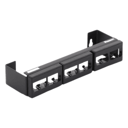 Panel de Parcheo Modular / 12 Puertos / Mini-Com / Montaje en Pared / 228.6 x 44.45 x 63.5 mm / 9 x 1.75 x 2.5 pulgadas / Sin Conectores