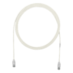 Cable de Parcheo TX6, UTP Cat6, Diámetro Reducido (28AWG), Color Blanco Mate, 3.05 Metros (10 Pies)
