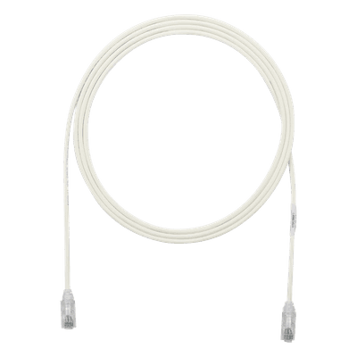 Cable de Parcheo TX6, UTP Cat6, Diámetro Reducido (28AWG), Color Blanco Mate, 1.52 Metros (5 Pies)