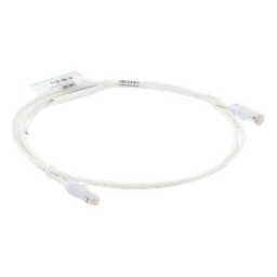 Cable de Parcheo TX6, UTP Cat6, Diámetro Reducido (28AWG), Color Blanco Mate, 1.52 Metros (5 Pies)