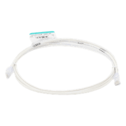 Cable de Parcheo TX6, UTP Cat6, Diámetro Reducido (28AWG), Color Blanco Mate, 2.13 Metros (7 Pies)