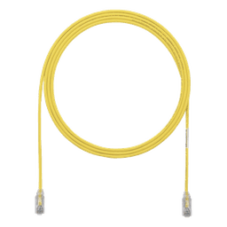 Cable de Parcheo UTP Cat6A, CM/LSZH, Diámetro Reducido (28AWG), Color Amarillo, 0.91 Metros (3 Pies)