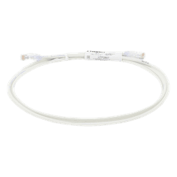 Cable de Parcheo UTP Cat6A, CM/LSZH, Diámetro Reducido (28AWG), Color Blanco Mate, 2.13 Metros (7 Pies)