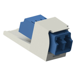Módulo Acoplador / LC Duplex / Fibra Monomodo OS1/OS2 / Mini-Com / Cerámica Zirconia / Blanco Mate