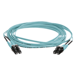 Jumper de Fibra Óptica / OM4 50/125 / LC-LC Dúplex / OFNR Riser / Aqua / 5 m (16.40 pies)