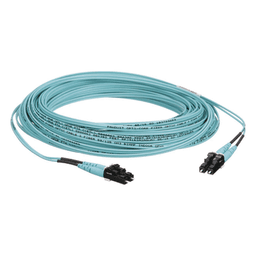 Jumper de Fibra Óptica / OM3 50/125 / LC-LC Dúplex / OFNR Riser / Aqua / 15 m (49.21 pies)