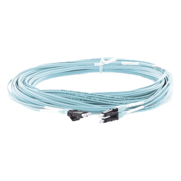 Jumper de Fibra Óptica / OM3 50/125 / LC-LC Dúplex / OFNR Riser / Aqua / 15 m (49.21 pies)