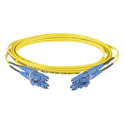 Jumper de Fibra Óptica / Monomodo OS2 9/125 / LC-LC Dúplex / OFNR Riser / 6 m (19.69 pies) / Amarillo