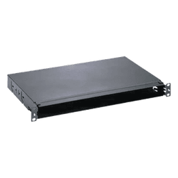 Panel de Distribución de Fibra Óptica / Montaje Rack 19" / 1UR / Hasta 96 Fibras / Bandeja Fija / 4 Casetes QuickNet o Placas FAP/FMP