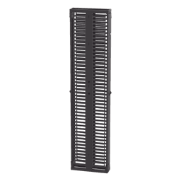 Organizador Vertical PatchRunner™, Doble (Frontal y Posterior), Para Rack Abierto de 45 Unidades, 6in de Ancho, Color Negro