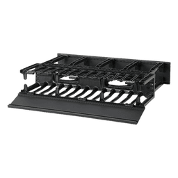 Organizador de Cables Horizontal NetManager de Alta Densidad, Doble (Frontal y Posterior), Para Rack de 19in, 2UR, Color Negro