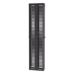 Organizador de Cables Vertical / Doble Frente y Posterior / 45 Unidades / 8 in de Ancho / Acero y ABS / Push-to-Close