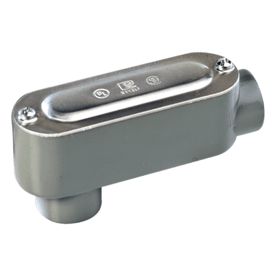 Caja Condulet tipo LB de 1" (25.4 mm) Incluye tapa y tornillos.