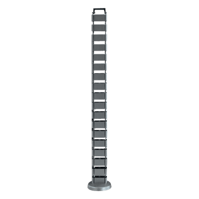 Organizador de Cables Vertical Articulado / Altura Ajustable / 18 Enlaces / ABS y Acero Inoxidable / Operación hasta 105°C