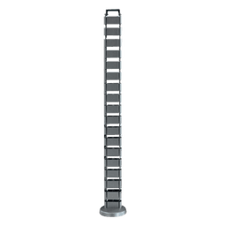 Organizador de Cables Vertical Articulado / Altura Ajustable / 18 Enlaces / ABS y Acero Inoxidable / Operación hasta 105°C