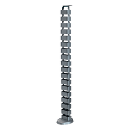 Organizador de Cables Vertical Articulado / Altura Ajustable / 18 Enlaces / ABS y Acero Inoxidable / Operación hasta 105°C