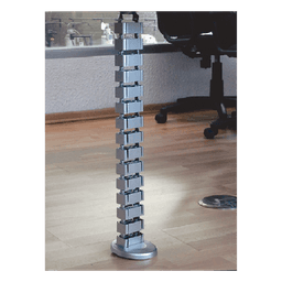 Organizador de Cables Vertical Articulado / Altura Ajustable / 18 Enlaces / ABS y Acero Inoxidable / Operación hasta 105°C