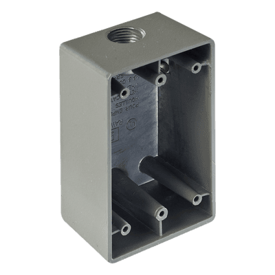 Caja Condulet FS de 1" (25.4 mm) con una boca a prueba de intemperie.