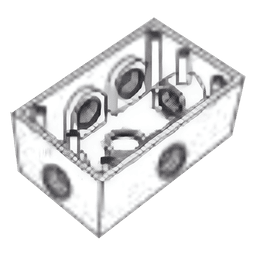 Caja Condulet / 6 Bocas / 3/4" (19.05 mm) / Aluminio Diecast / NPT / Intemperie