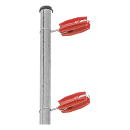 Aislador de Esquina Rojo para Cercos Eléctricos / 18 kV / Resinas Vírgenes / Resistencia 7.5-10.2 kg / Anti UV / 66 mm x 31.6 mm