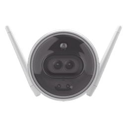 Cámara Bala IP / 2 Megapixel / Doble Lente 2.8 mm / 105° / Visión Nocturna a Color / IR 30 m (98.4 ft) / Wi-Fi 2.4 GHz / IP67 / Audio Bidireccional / Sirena y Luz Estroboscópica