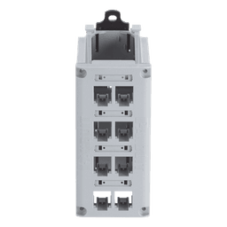 Panel de Parcheo Modular / Riel DIN 35 mm (1.38 pulgadas) / 8 Puertos Mini-Com / Blindado / Gris