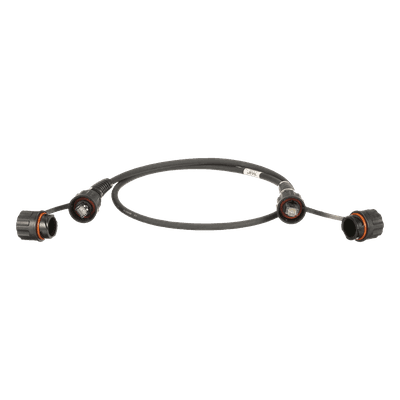 Patch Cord Cat6A IndustrialNet, Blindado S/FTP, Con Plug Industrial y Tapa en Cada Extremo, 1 Metro (3.28 Pies)