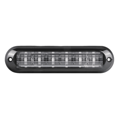Luz Auxiliar Ultra Brillante IP67 de 6 LEDs, Color Azul, con mica transparente y bisel negro