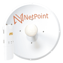 Kit Radio Backhaul / 500 Mbps / Antena Parabólica 30 dBi / Alcance 32 km (20.1 mi) / Banda Ancha 4.9-6.4 GHz / PoE Incluido