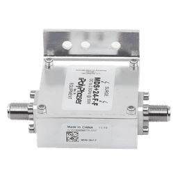 Protector RF Coaxial A 75 Ohms +24VDC Con Conector F Hembra De 300 MHz - 2.5 GHz