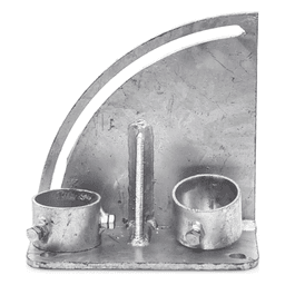 Base para Mástil / Ajuste de Ángulo 0° a 60° / Acero Galvanizado / Mástil 1