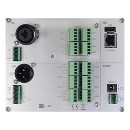 Interfaz IP de Audio / 8 Relés IN/OUT / Audio Bidireccional / Memoria 6 GB / Control Modbus y Webservice / Prioridad de Avisos