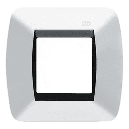 Embellecedor EGI 1 Modulo Para Caja Universal. Color Blanco Nieve