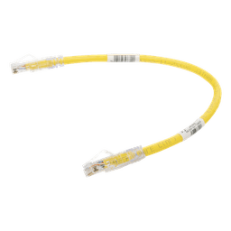 Cable de Parcheo TX6, UTP Cat6, 24 AWG, CM, Color Amarillo, 0.3 Metros (1 Pie)
