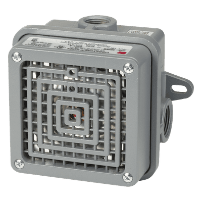 Bocina Vibratone® para exteriores de 100 a 110 dB listado por UL y cUL, 120 VCA, color Gris