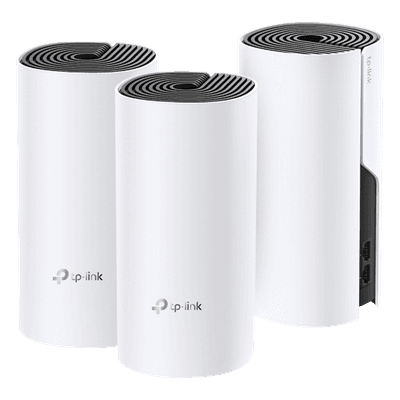 KIT 3 Routers Inalámbricos MESH Interior para Hogar / Doble Banda Wi-Fi 5 AC1200 Mbps / 2 Puerto Gigabit WAN/LAN / 2 Antenas Internas / Administración Mediante la App Deco (iOS, Android) 