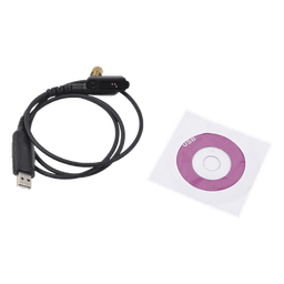 Cable Programador USB / Conector USB-A a Multipin Tipo Peineta / Compatibilidad Windows 98 a 11 / Material PU Negro Profesional / Más de 20 Modelos Icom Serie IC-F